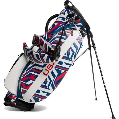 J Lindeberg x USA Play Golf Stand Bag US Golf Red