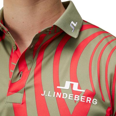 J Lindeberg KV Tour Print Polo Shirt