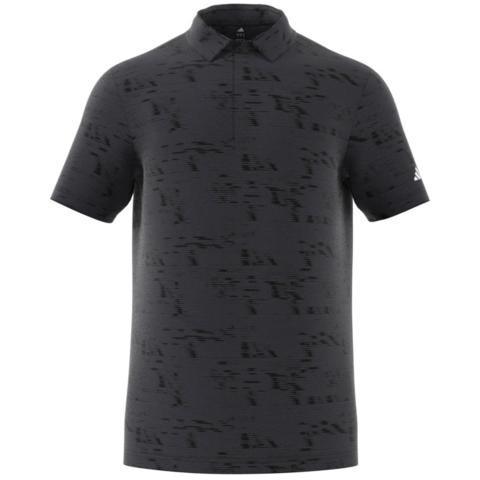 adidas Ultimate365 Textured Stripe Golf Polo Shirt Carbon/Black