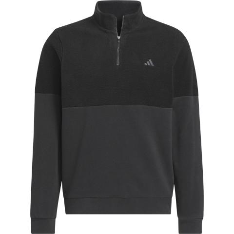 adidas Ultimate365 Fleece Zip Neck Sweater Black/Carbon