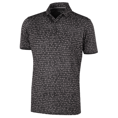 Galvin Green Mack Ventil8 Plus Polo Shirt Black/Sharkskin | Scottsdale Golf