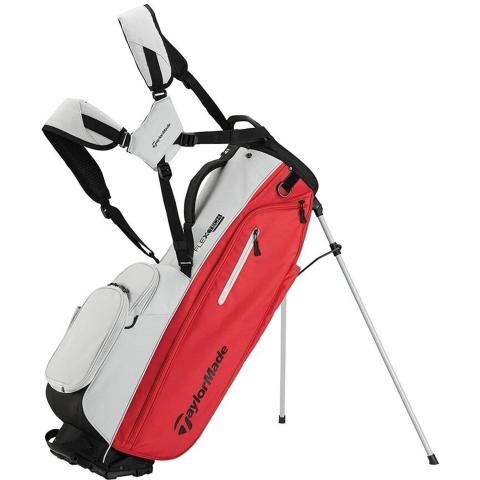 TaylorMade Flextech Golf Stand Bag Silver/Red