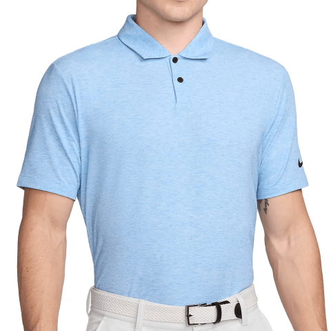 Nike Tour Heather Golf Polo Shirt Light Photo Blue/Black