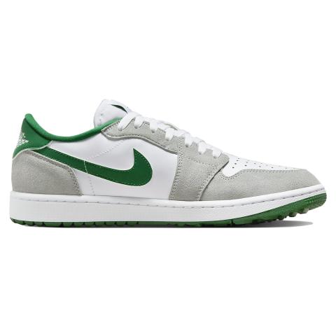 Nike Air Jordan 1 Low Golf Shoes White/Pine Green/Light Smoke Grey