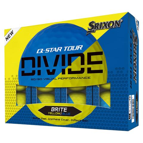 Srixon Q-STAR Tour Divide Golf Balls Yellow/Blue / Dozen
