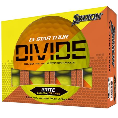 Srixon Q-STAR Tour Divide Golf Balls Yellow/Orange / Dozen