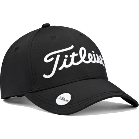Titleist Tour Performance Ball Marker Adjustable Ladies Golf Cap Black/White