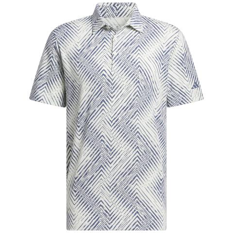 adidas Ultimate365 Allover Golf Polo Shirt Crystal Jade/Preloved Ink