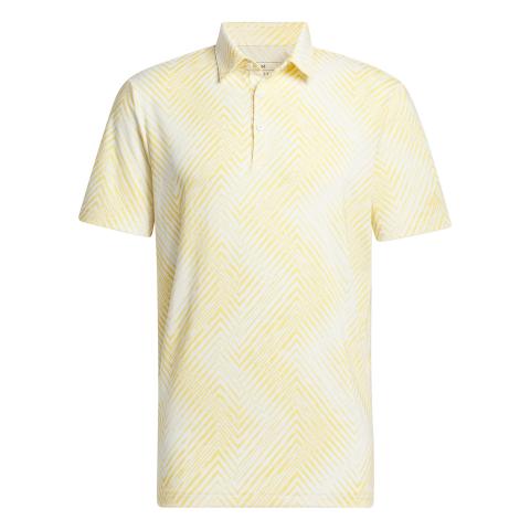 adidas Ultimate365 Allover Golf Polo Shirt Ivory/Semi Spark