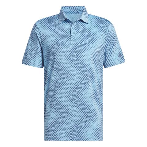 adidas Ultimate365 Allover Golf Polo Shirt Semi Blue Burst/Preloved Ink