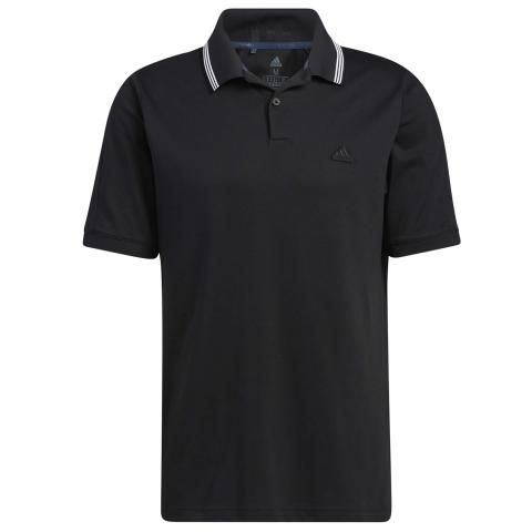 adidas Go-To Pique Golf Polo Shirt Black/White | Scottsdale Golf