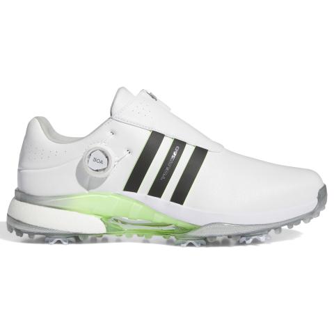 adidas Tour360 24 BOA Golf Shoes White/Core Black/Green Spark