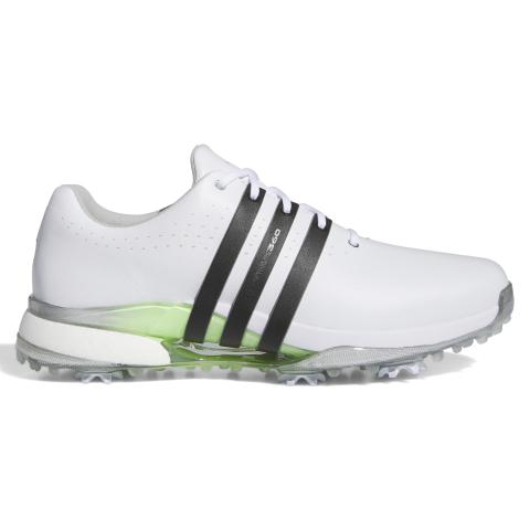 adidas Tour360 24 Golf Shoes White/Core Black/Green Spark
