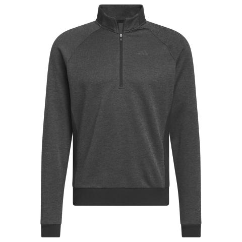 adidas DWR Zip Neck Golf Sweater Black/Grey Six/Black