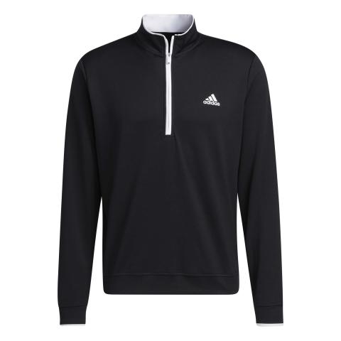 adidas UPF LC Zip Neck Sweater Black/White