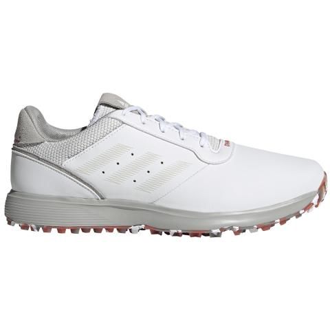 adidas S2G SL Golf Shoes White/Grey One/Crew Red | Scottsdale Golf