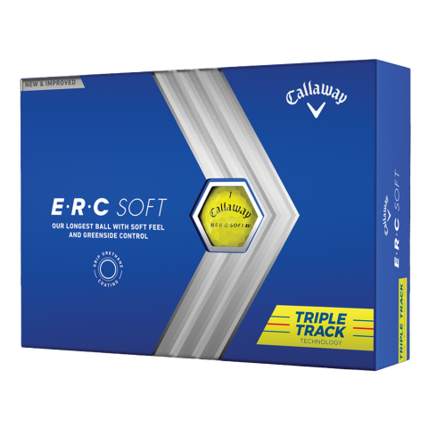 Callaway ERC Soft Triple Track Golf Balls Yellow / Dozen