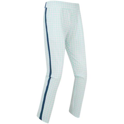 FootJoy Gingham Lightweight Cropped Ladies Golf Pants Lavender/Mint 81707