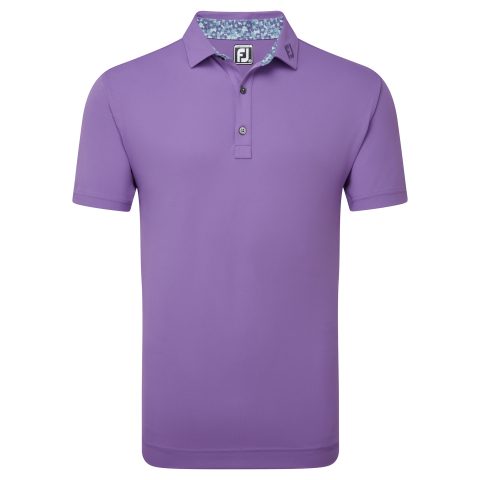 FootJoy Primrose Trim Pique Golf Polo Shirt Thistle/Storm/Moss 81594