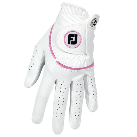 FootJoy WeatherSof Ladies Golf Glove Right Handed Golfer / White/Pink