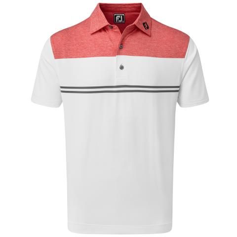 FootJoy Heather Colour Block Lisle Polo Shirt FootJoy Heather Colour Block Lisle Polo Shirt