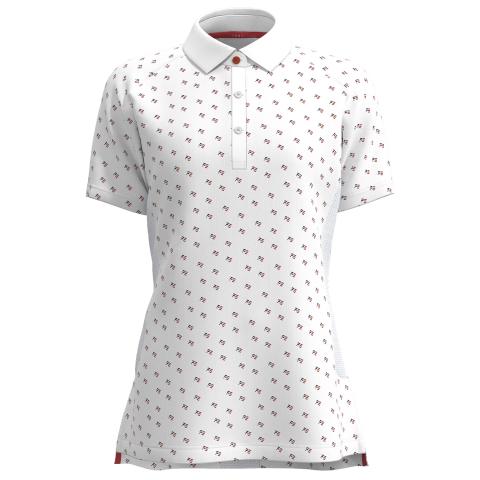 Forelson Varah Ladies Polo Shirt Patterned White