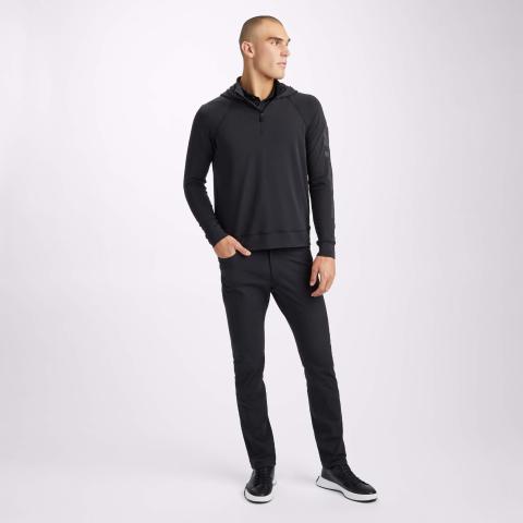 G/FORE Hooded Luxe Zip Neck Sweater