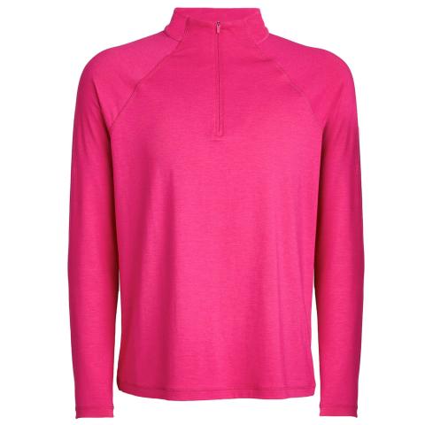 G/FORE Luxe Zip Neck Sweater Day Glo Pink