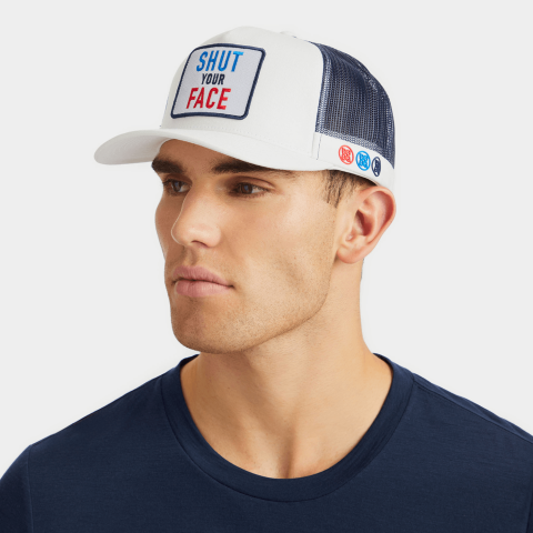 G/FORE Shut Your Face Cotton Twill Trucker Hat