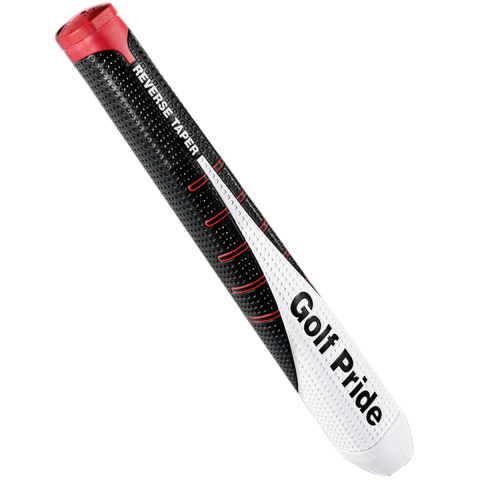Golf Pride Reverse Taper Putter Grip - Flat Black/Red/White