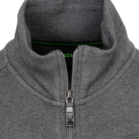 HUGO BOSS Skaz Curved Full Zip Sweater Medium Grey | Scottsdale Golf