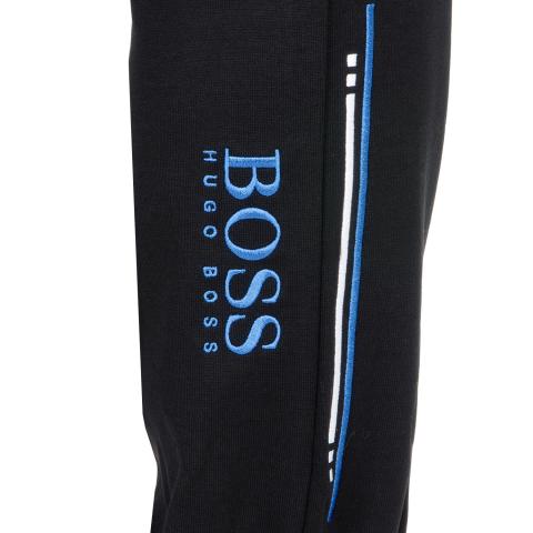 boss logo cuffed fleece pants