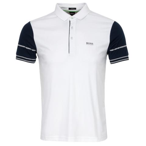 Hugo BOSS Paule 6 Men/'s Polo Shirt Short Sleeve Slim Fit 50388206 100 White