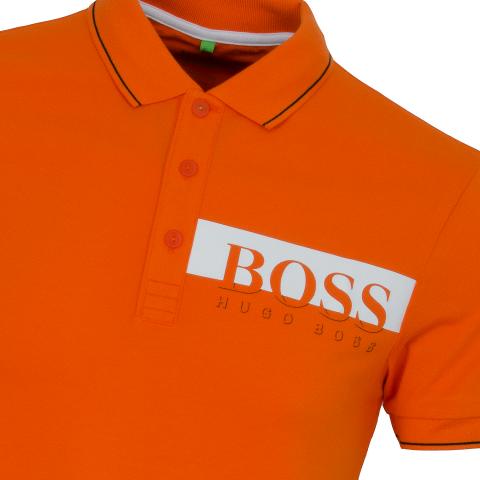 orange hugo boss polo shirt