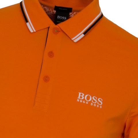 orange hugo boss polo shirt
