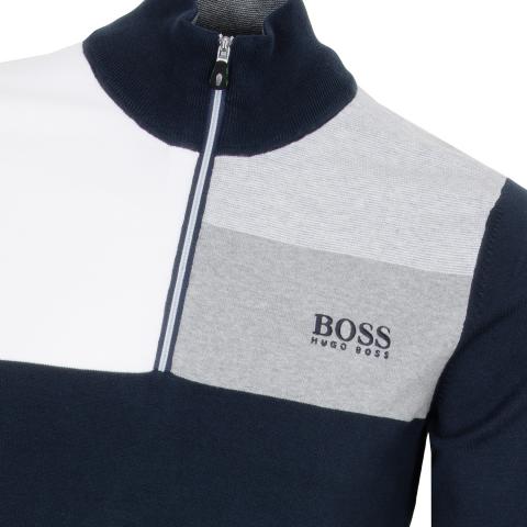 hugo boss zip golf jumper