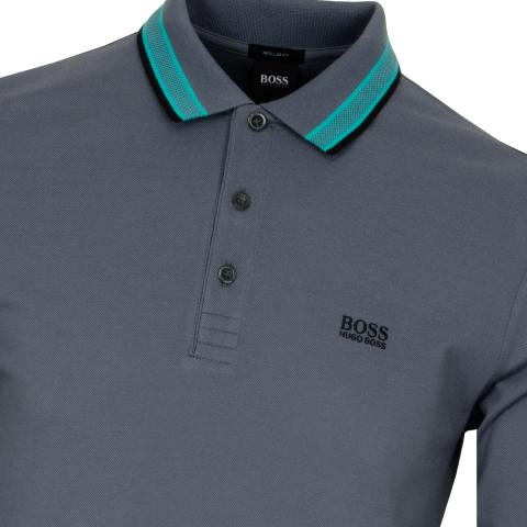 grey hugo boss long sleeve polo