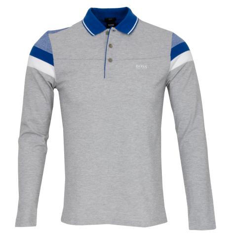 grey hugo boss long sleeve polo
