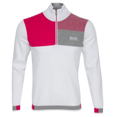 hugo boss zip golf jumper