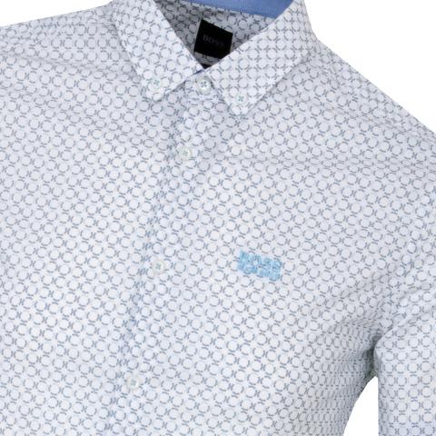 BOSS Biadia Short Sleeve Patterned Dress Shirt BOSS Biadia Short Sleeve Patterned Dress Shirt