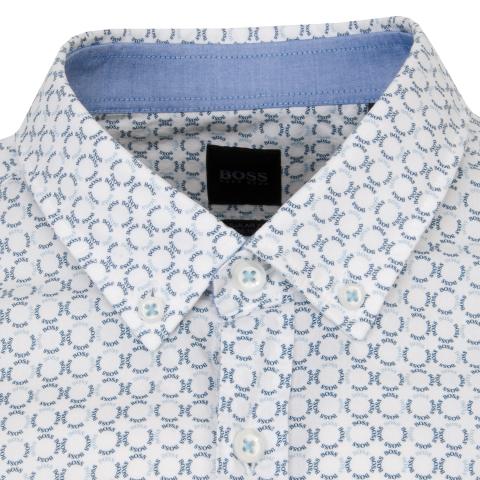BOSS Biadia Short Sleeve Patterned Dress Shirt BOSS Biadia Short Sleeve Patterned Dress Shirt