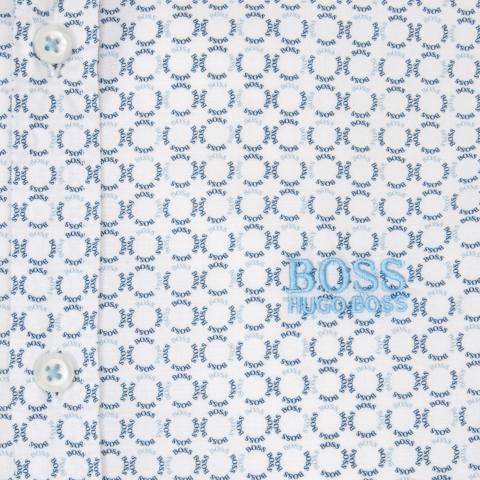 BOSS Biadia Short Sleeve Patterned Dress Shirt BOSS Biadia Short Sleeve Patterned Dress Shirt