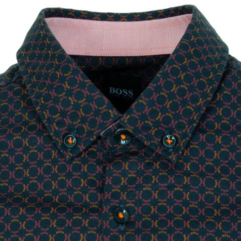 BOSS Biadia Short Sleeve Patterned Dress Shirt BOSS Biadia Short Sleeve Patterned Dress Shirt