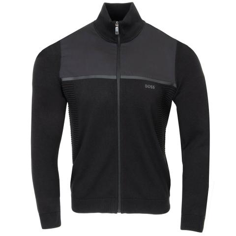 HUGO BOSS Zowan Full Zip Sweater Black 
