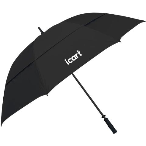 iCart Double Canopy Golf Umbrella Black