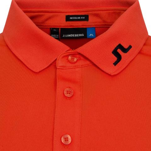J Lindeberg KV TX Polo Shirt Tomato Red | Scottsdale Golf