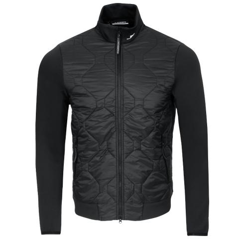 J Lindeberg Quilt Hybrid Jacket Black | Scottsdale Golf