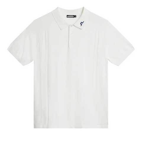 J Lindeberg Martines Knitted Polo Shirt White