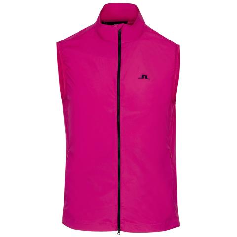 J Lindeberg Ash Light Packable Vest Golf Gilet Fuchsia Purple