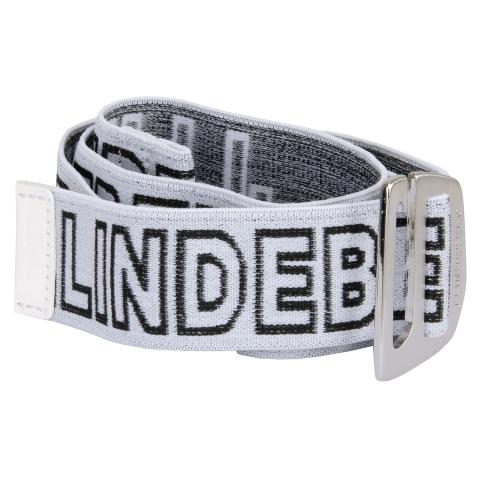 J Lindeberg Lennon Webbing Logo Belt White
